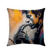 Saxophone Sorcery Outdoor Pillow - Beyond T-shirts